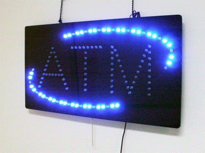 Large Animated LED ATM LED Neon Sign Bright Restaurant Shop Store 21 X 13  #36G : : Home & Kitchen